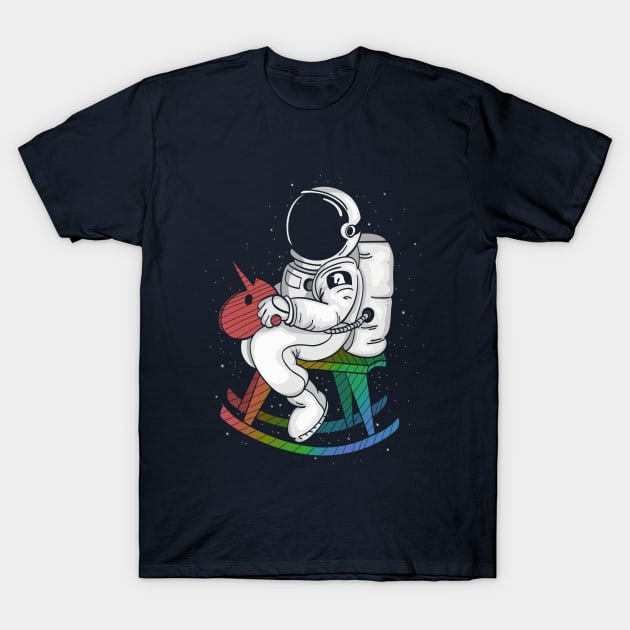 astronaut boy riding woor unicorn T-Shirt by daizzy